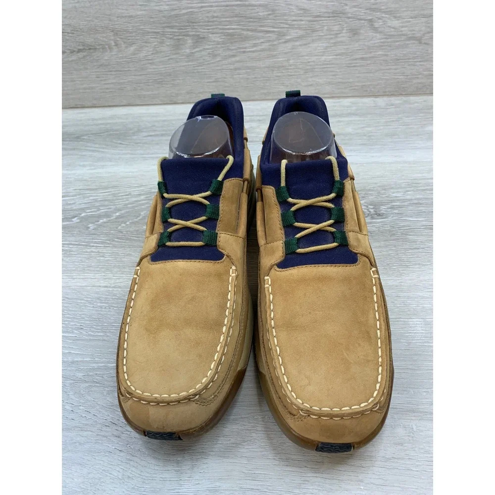 Cole Haan Country Men's Nike Air Boat Shoes Tan Nubuck Blue Loafers 10 Shoes